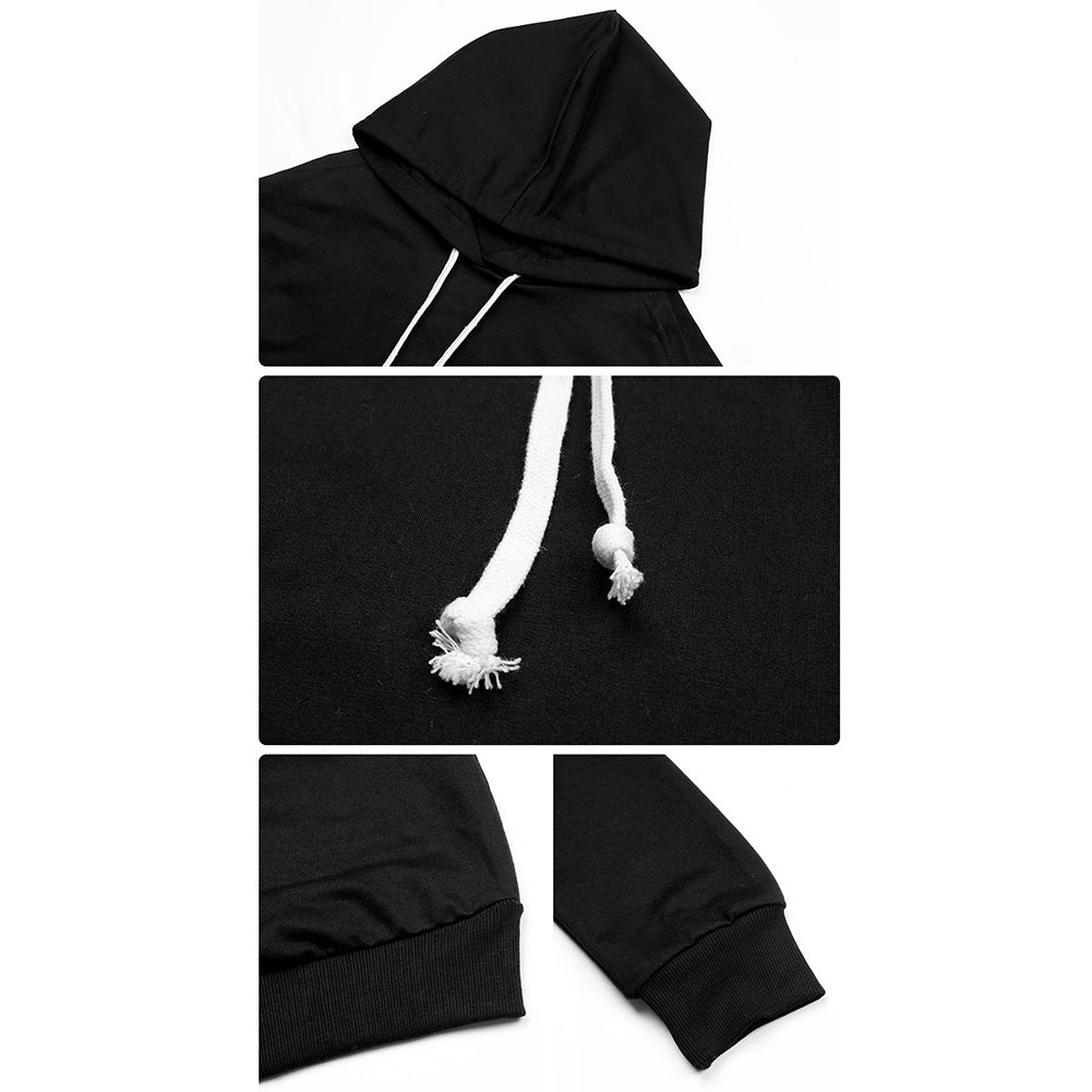 YESFASHION Women Hoodie Skirt Long Sleeves Hooded Sweaters Dress