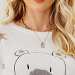 YESFASHION Christmas Cartoon Jacquard Sweaters