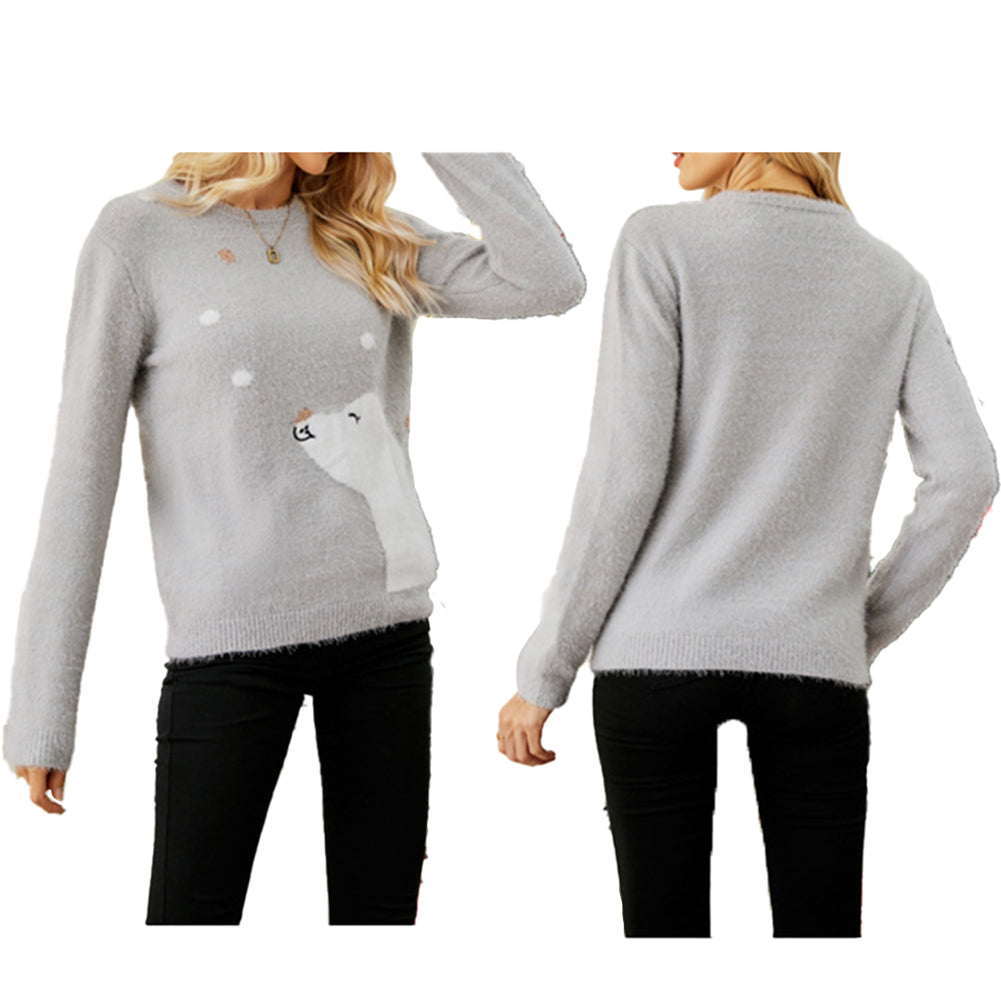 YESFASHION Christmas Cartoon Jacquard Sweaters