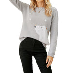 YESFASHION Christmas Cartoon Jacquard Sweaters