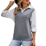 YESFASHION Layered Solid Sleeveless Knit Tank Tops