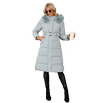 YESFASHION Slim Fit Down Padded Jacket Mid-length Coats