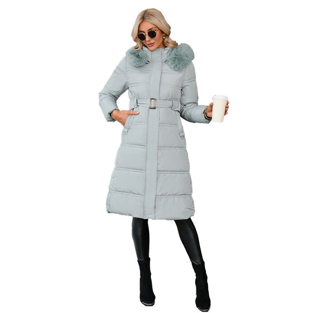 YESFASHION Slim Fit Down Padded Jacket Mid-length Coats