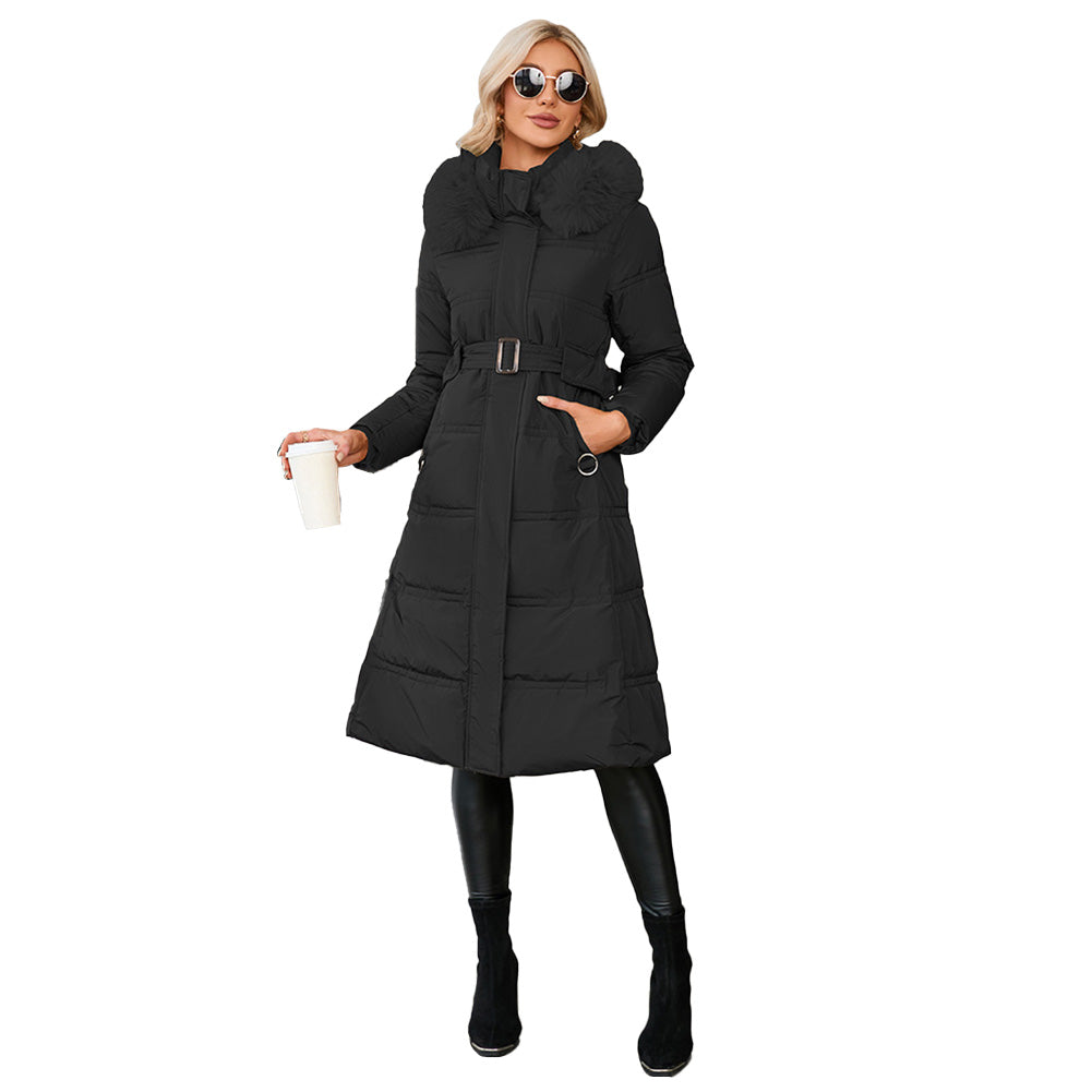 YESFASHION Slim Fit Down Padded Jacket Mid-length Coats