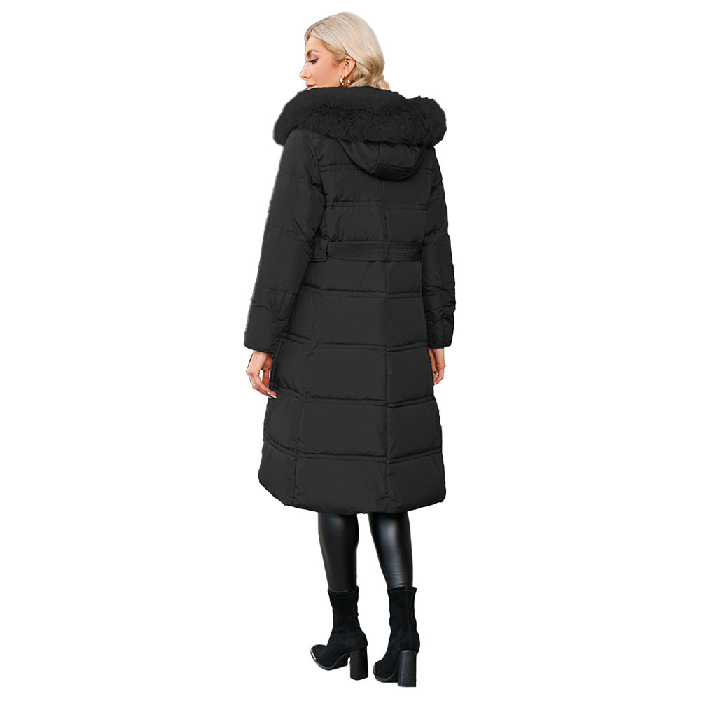 YESFASHION Slim Fit Down Padded Jacket Mid-length Coats