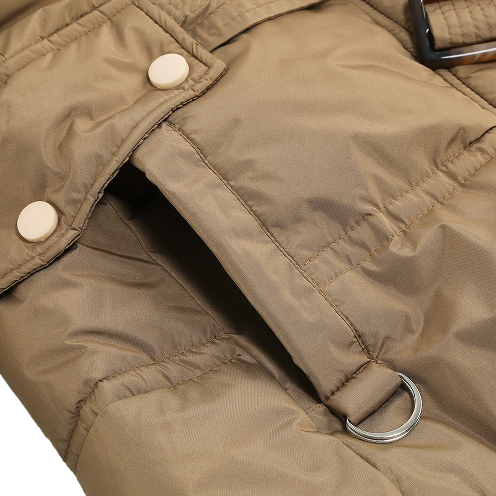 YESFASHION Slim Fit Down Padded Jacket Mid-length Coats