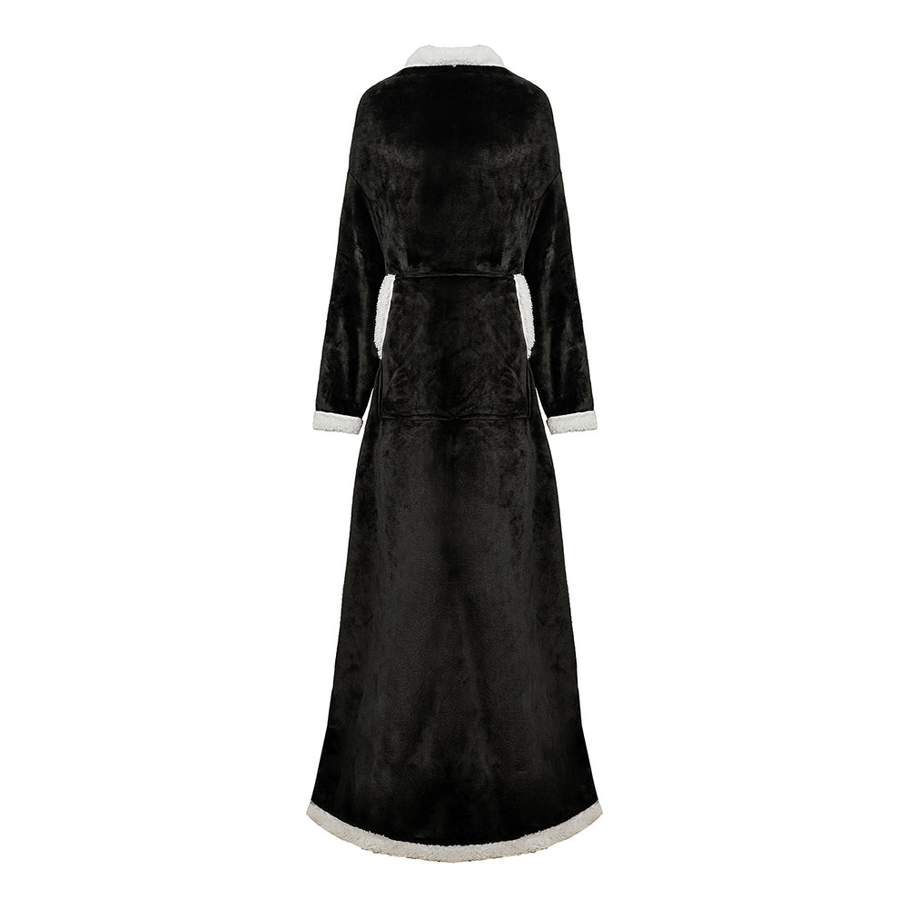 YESFASHION Lazy Tv Blanket Hooded Pullover Flange Lamb