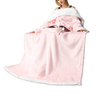 YESFASHION Lazy Tv Blanket Hooded Pullover Flange Lamb