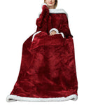 YESFASHION Lazy Tv Blanket Hooded Pullover Flange Lamb