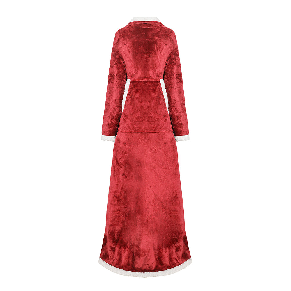 YESFASHION Lazy Tv Blanket Hooded Pullover Flange Lamb