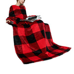 YESFASHION Lazy Tv Blanket Hooded Pullover Flange Lamb