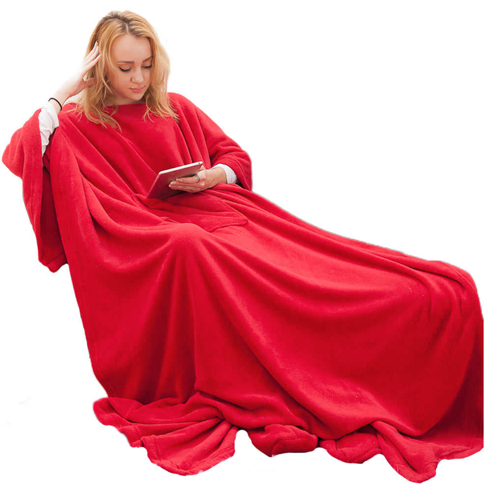 YESFASHION Lazy Hooded Pullover Tv Blanket Thermal Robe