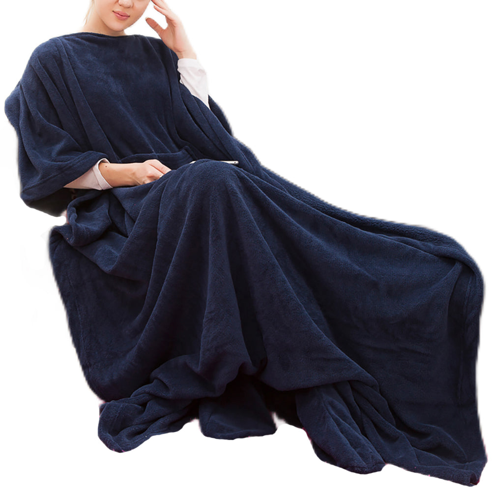 YESFASHION Lazy Hooded Pullover Tv Blanket Thermal Robe