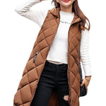 YESFASHION Women Mid-length Cotton Vest