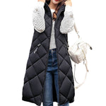 YESFASHION Women Mid-length Cotton Vest