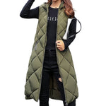 YESFASHION Women Mid-length Cotton Vest