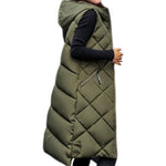 YESFASHION Women Mid-length Cotton Vest