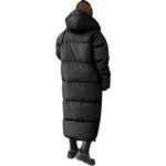 YESFASHION Hooded Solid Cotton Long Coats