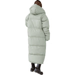 YESFASHION Hooded Solid Cotton Long Coats