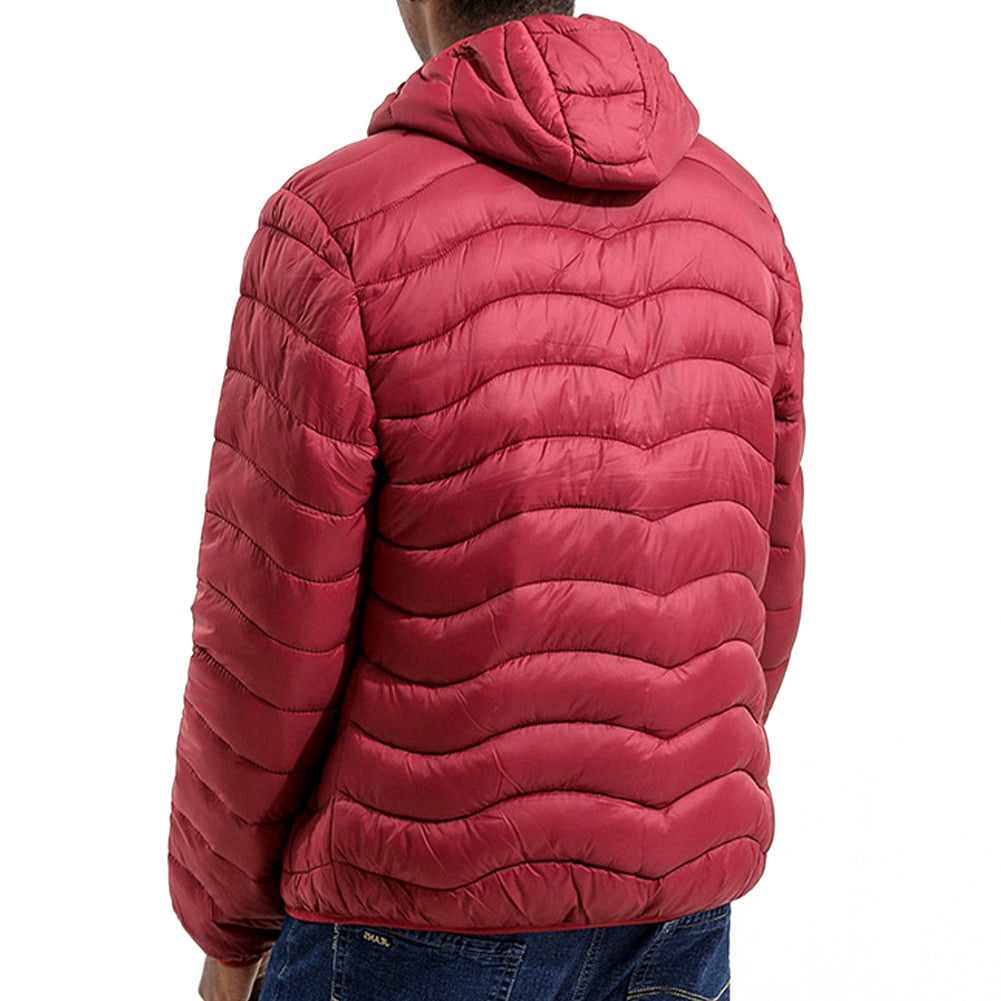 YESFASHION Men Cotton Plus Size Light Hooded Jacket Coats