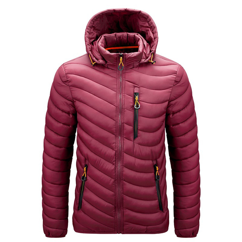YESFASHION Lightweight Down Rib Padded Jacket Coats