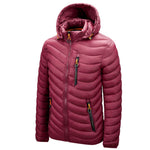 YESFASHION Lightweight Down Rib Padded Jacket Coats
