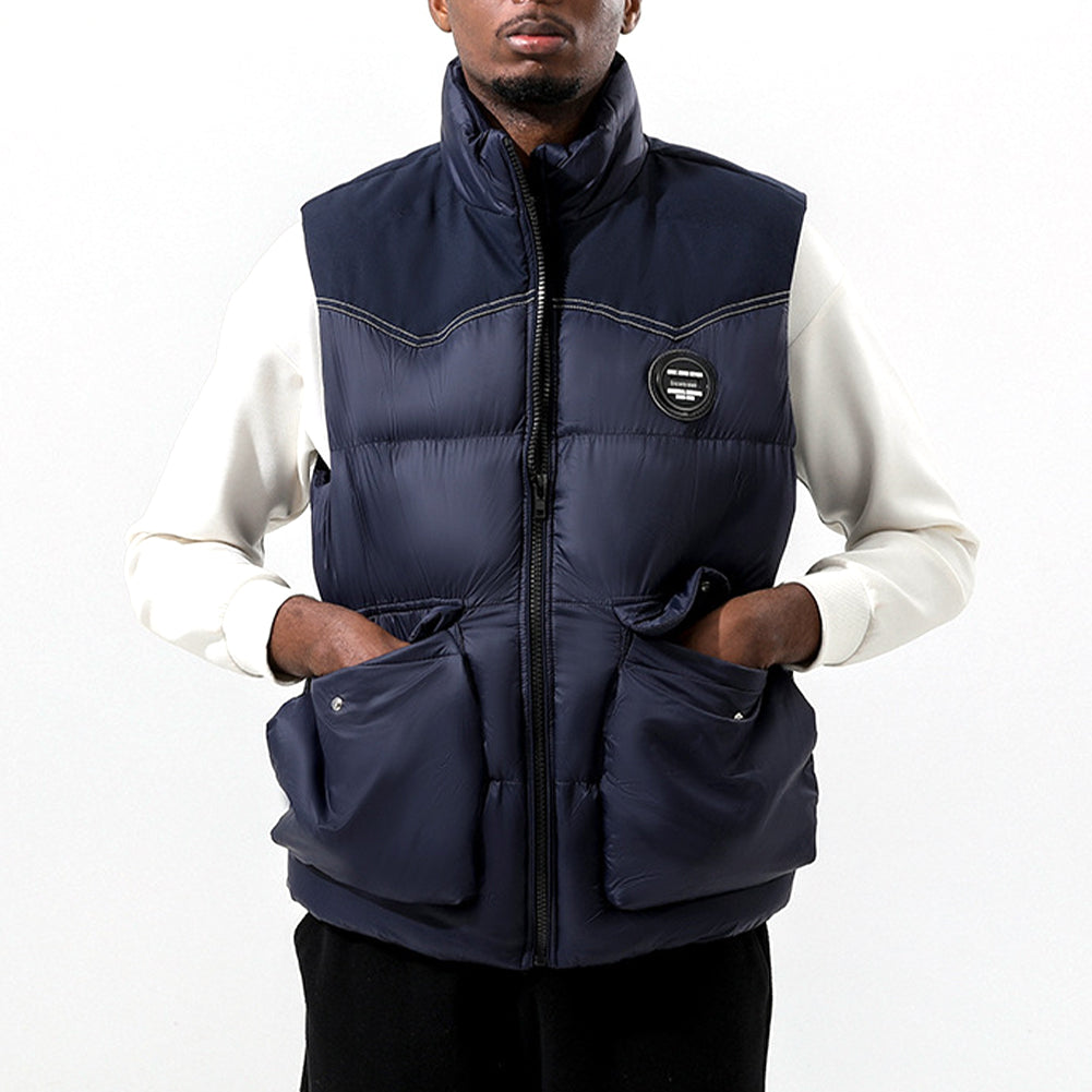 YESFASHION Plus Size Casual Bread Vest Jacket