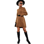 YESFASHION Long Sleeve Solid Color Twist Women Sweaters Dress