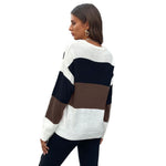 YESFASHION Casual Fashion Loose Panel Long Sleeve Sweaters