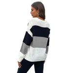 YESFASHION Casual Fashion Loose Panel Long Sleeve Sweaters