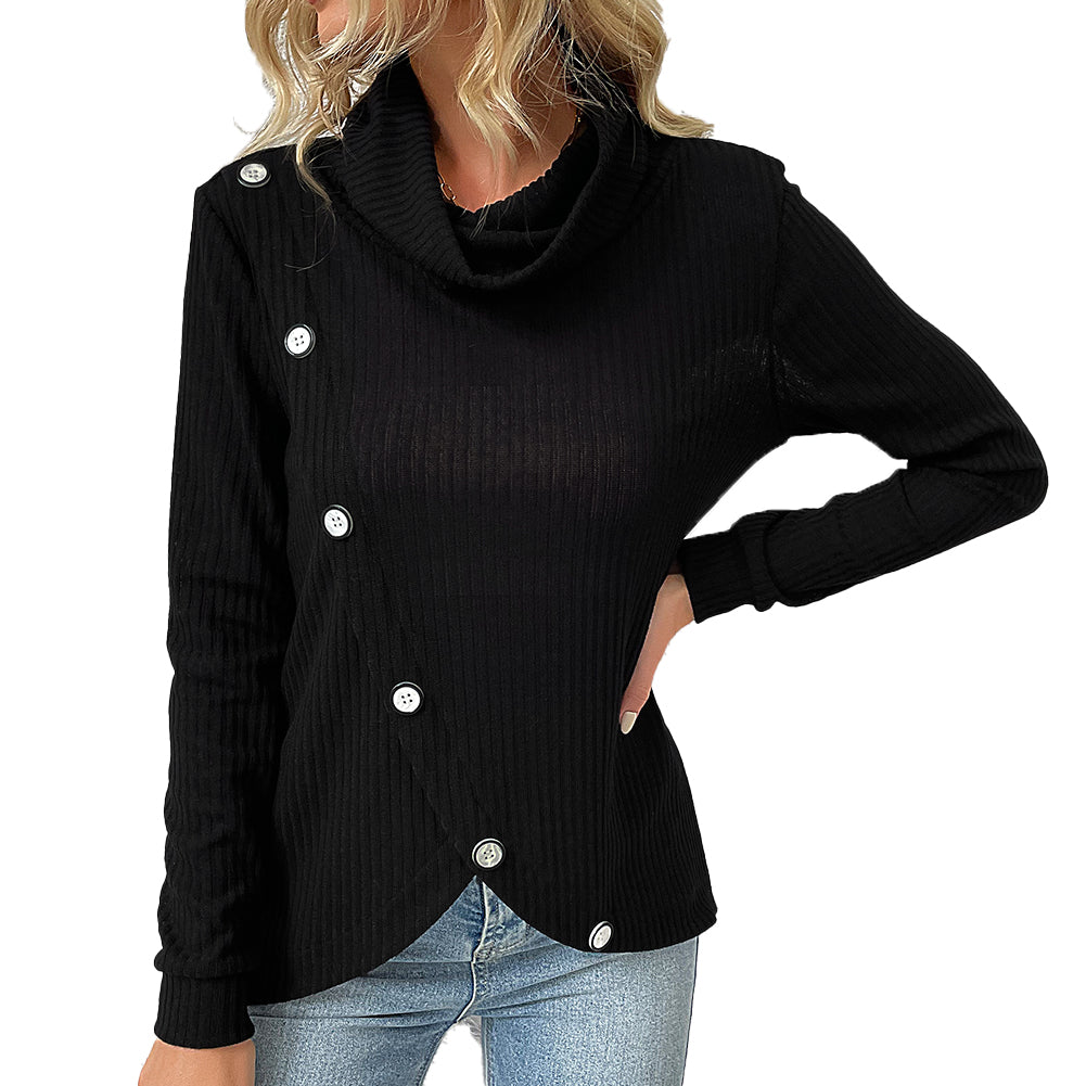 YESFASHION Casual Fashion Tops Long Sleeve Knitted Sweaters