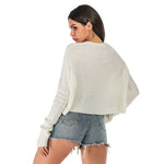 YESFASHION Solid Color Knitted Casual Autumn Winter Sweaters