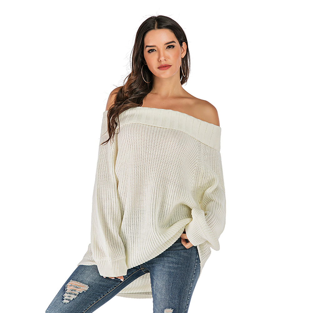 YESFASHION Versatile Bottoming Knitted Long-sleeved Sweaters