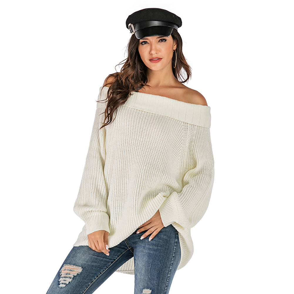 YESFASHION Versatile Bottoming Knitted Long-sleeved Sweaters