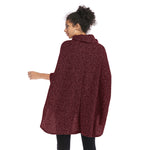 YESFASHION Cape Length Knitted Cape Turtleneck Mid Length