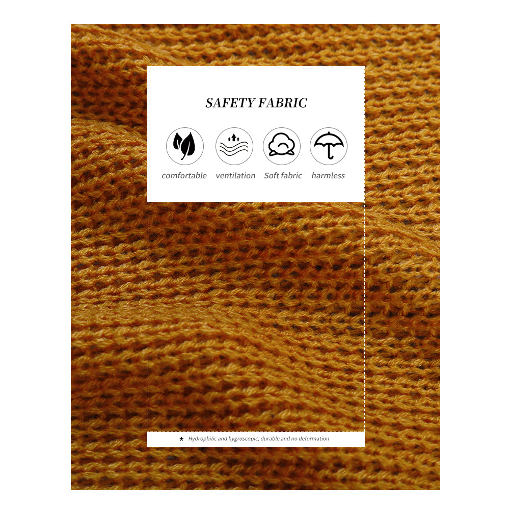 YESFASHION Long Sleeve Knitted Slim Fit Colorblock Sweater Dress