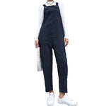 YESFASHION Corduroy Solid Retro Slouchy Overalls