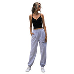 YESFASHION Solid High-waisted Athletic Straight-leg Pants