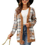 YESFASHION Diamond Loose Knit Cardigan Sweaters