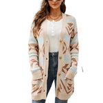 YESFASHION Diamond Loose Knit Cardigan Sweaters