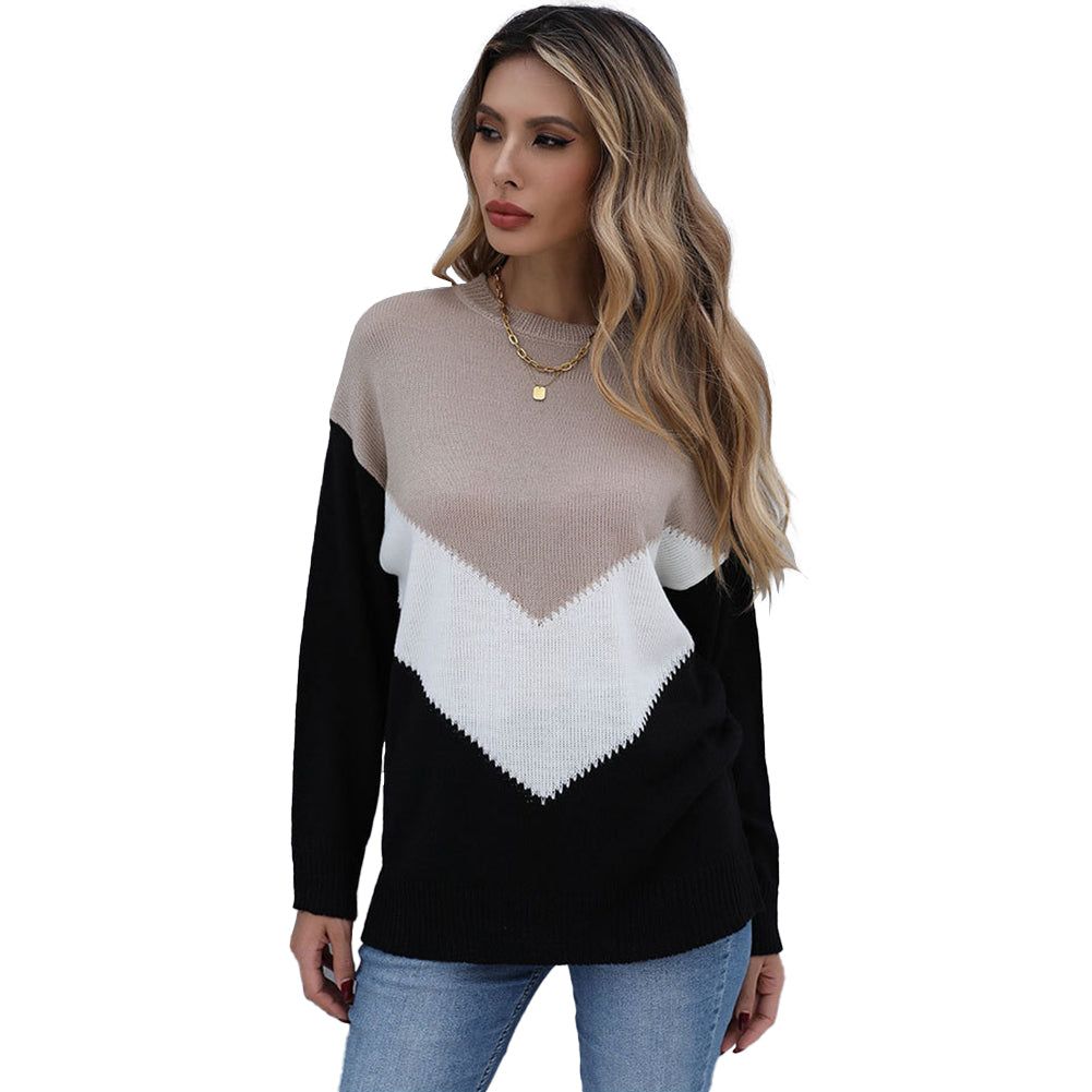 YESFASHION Crewneck Long-sleeve Knit Bottoming Pullover Sweaters