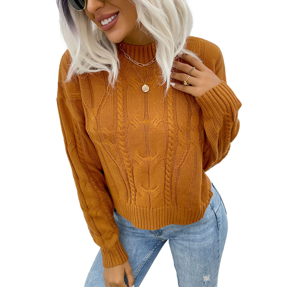 YESFASHION Casual Tops Solid Color Twist Women Sweaters