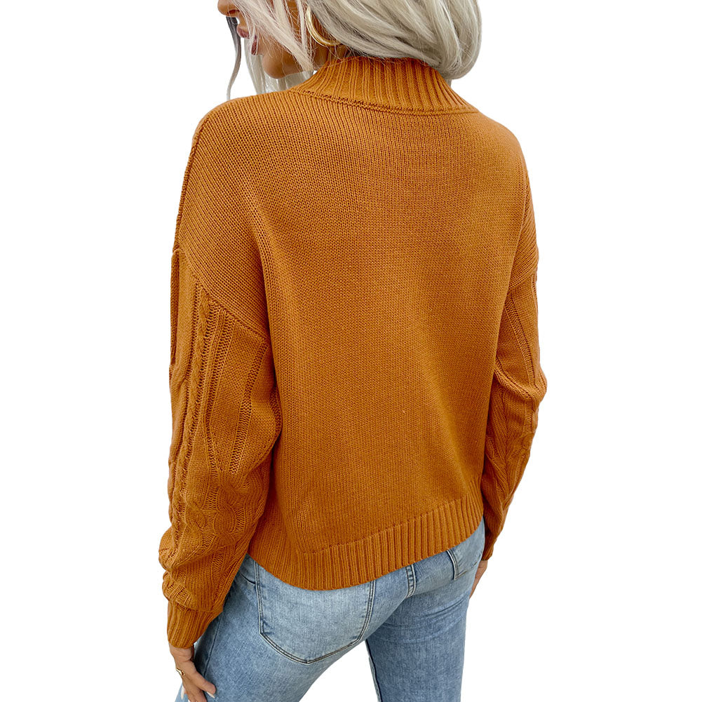 YESFASHION Casual Tops Solid Color Twist Women Sweaters