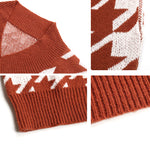 YESFASHION Houndstooth Autumn And Winter Sweater Dress