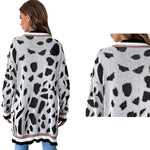 YESFASHION Fall/winter Long Sleeve Leopard Print Sweaters Cardigan