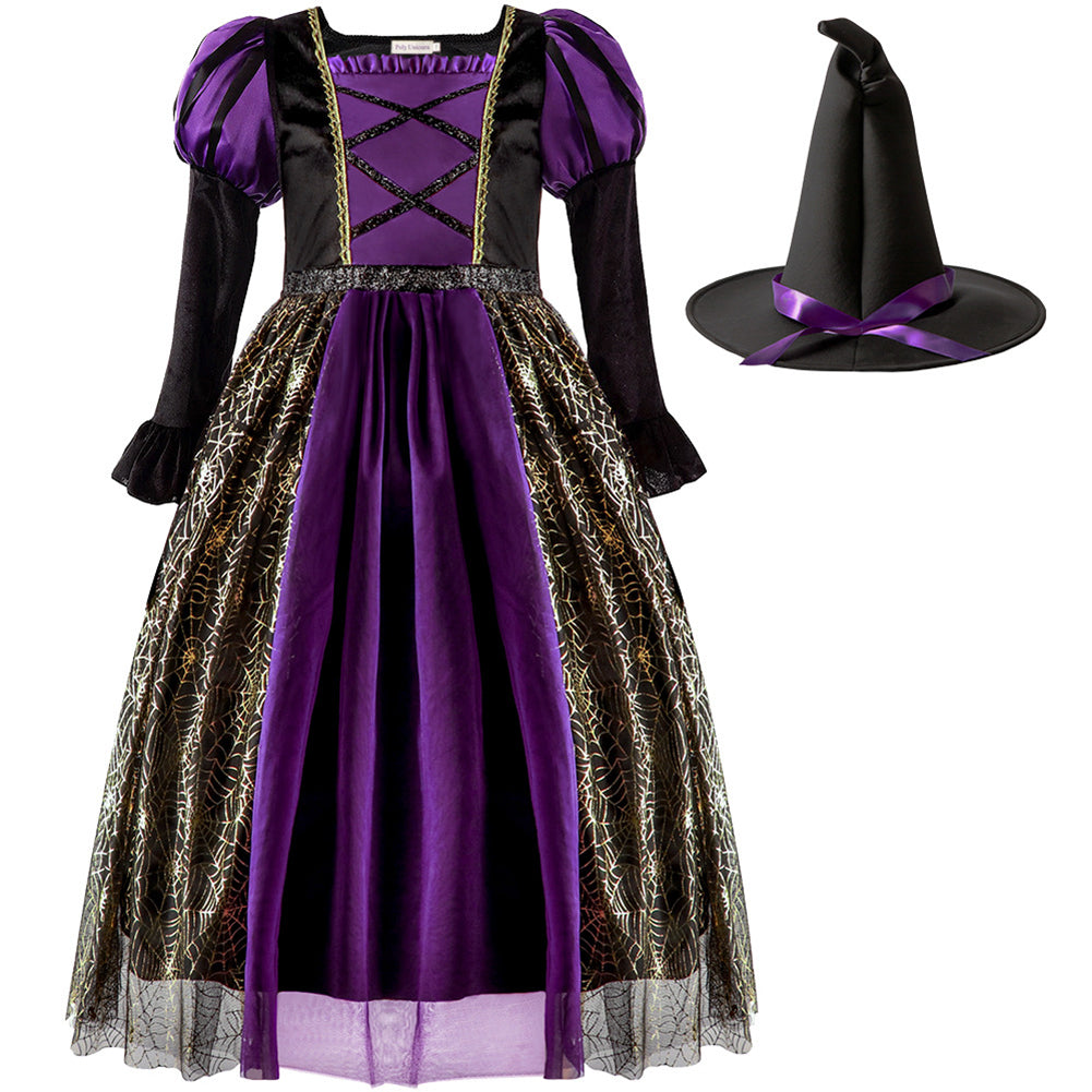 YESFASHION Halloween Costume Kids Skirt Cosplay Witch Clothes Accessories