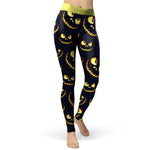 YESFASHION Halloween Jack-o-lantern Digital Print Yoga Pants