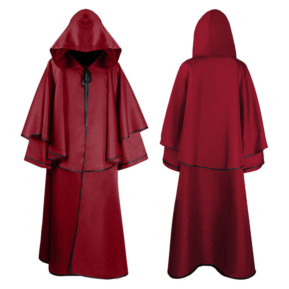 YESFASHION Halloween Hooded Robe Cloak Long Sleeve Wizard