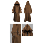 YESFASHION Halloween Hooded Robe Cloak Long Sleeve Wizard