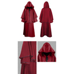 YESFASHION Halloween Hooded Robe Cloak Long Sleeve Wizard